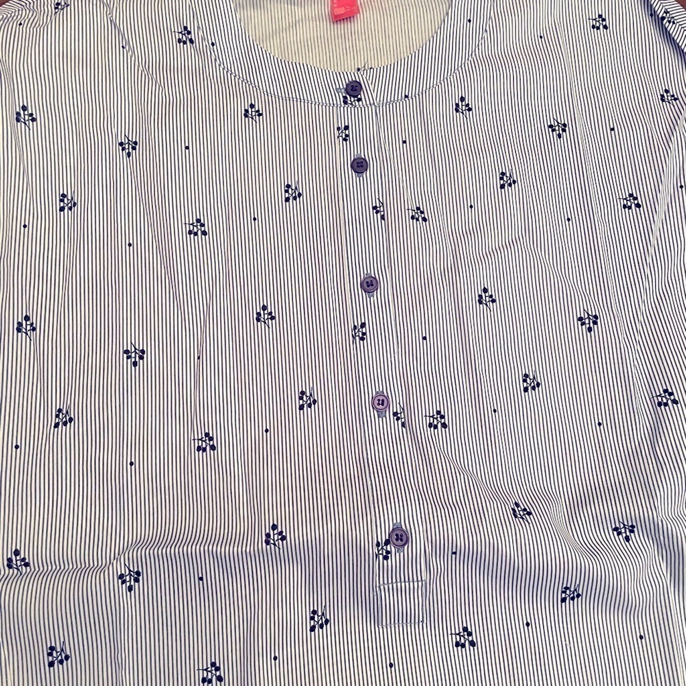 𝅺isaac Mizrahi Half Placket Balloon Sleeve Blouse - Picture 8 of 13